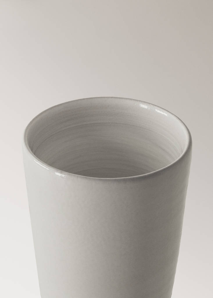Tall terracotta vase — Ecru