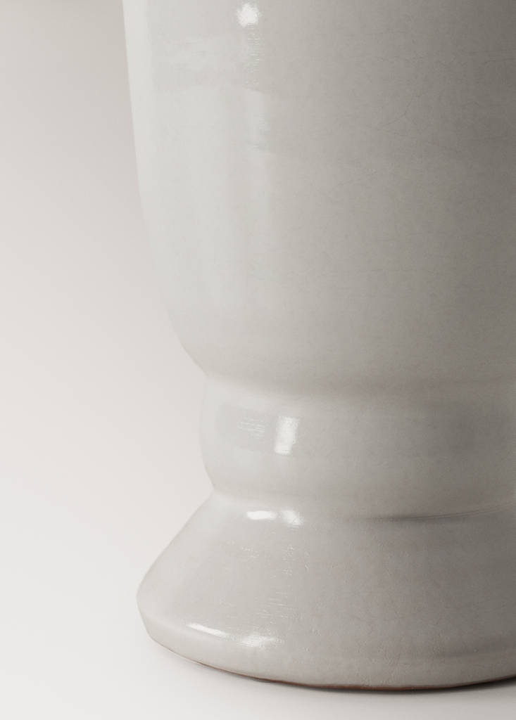 Tall terracotta vase — Ecru