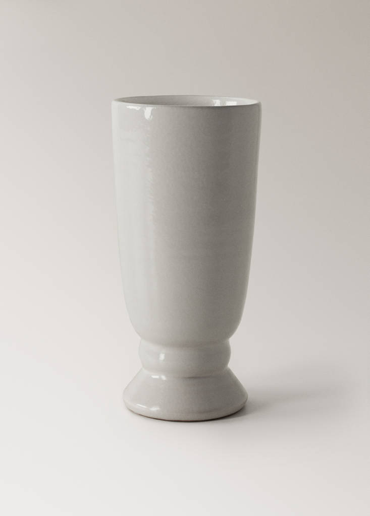 Tall terracotta vase — Ecru