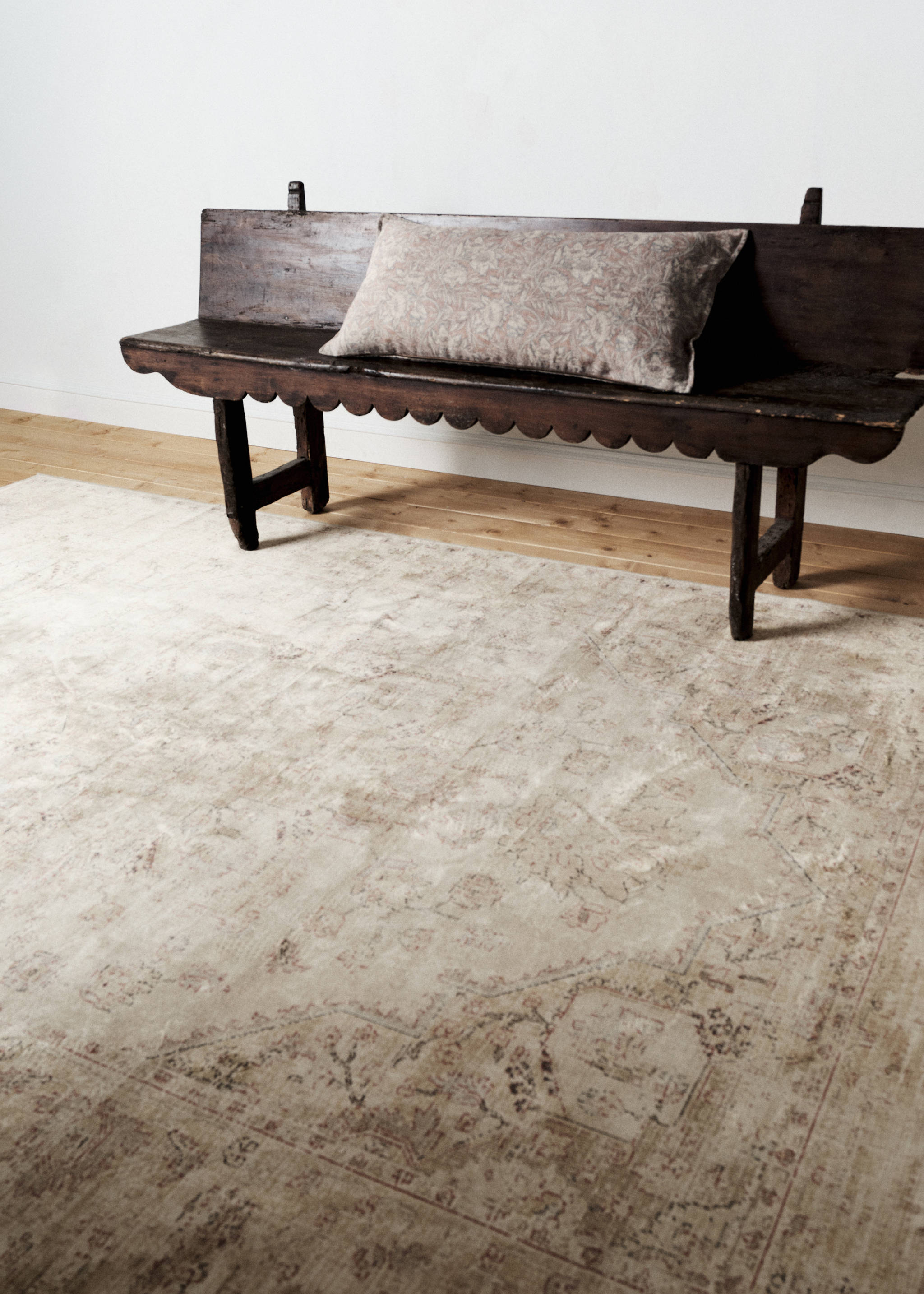 Tapis effet vieilli grand format - Détail de l'article 5, Beige. Ref: 37011526-00.