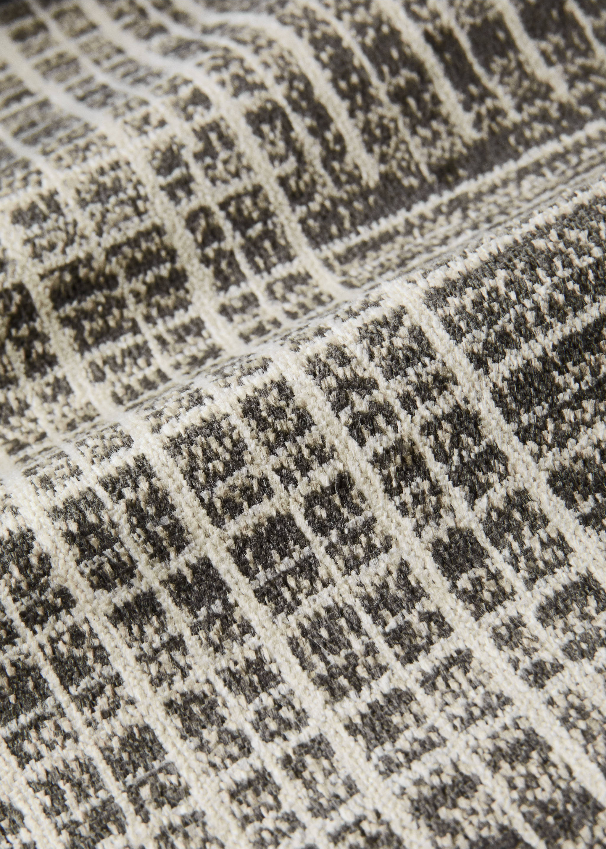 Small bicolour cotton rug - Details of the article 1, Charcoal. Ref: 37011527-00.