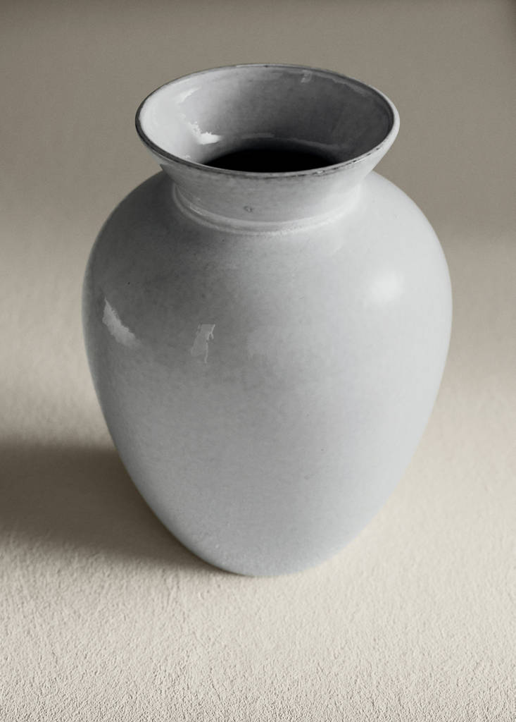 Gloss finish ceramic vase — Light Heather Grey