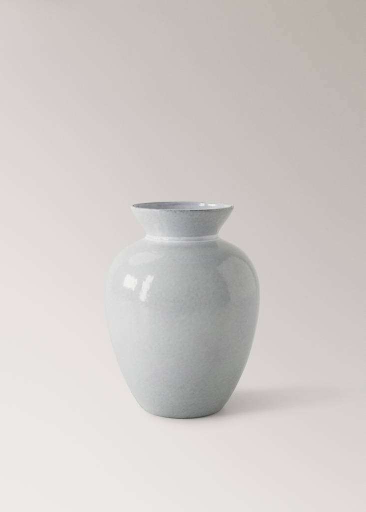 Gloss finish ceramic vase — Light Heather Grey