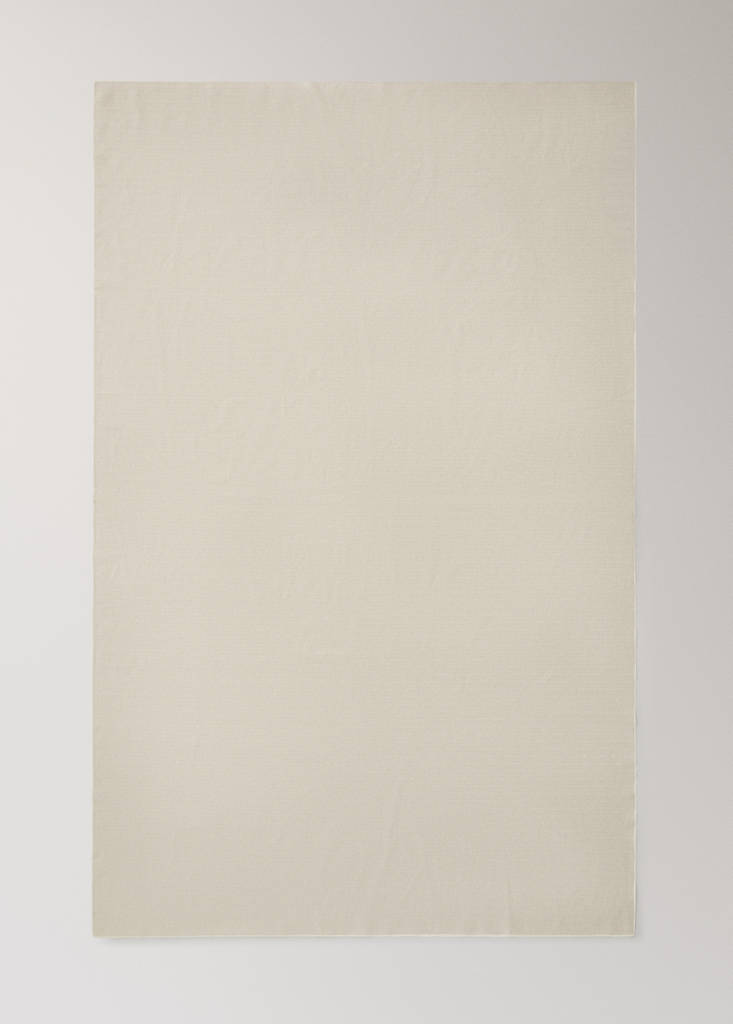 Resin-coated cotton tablecloth with overlock stitching for 2 to 4 people — Medium Brown
