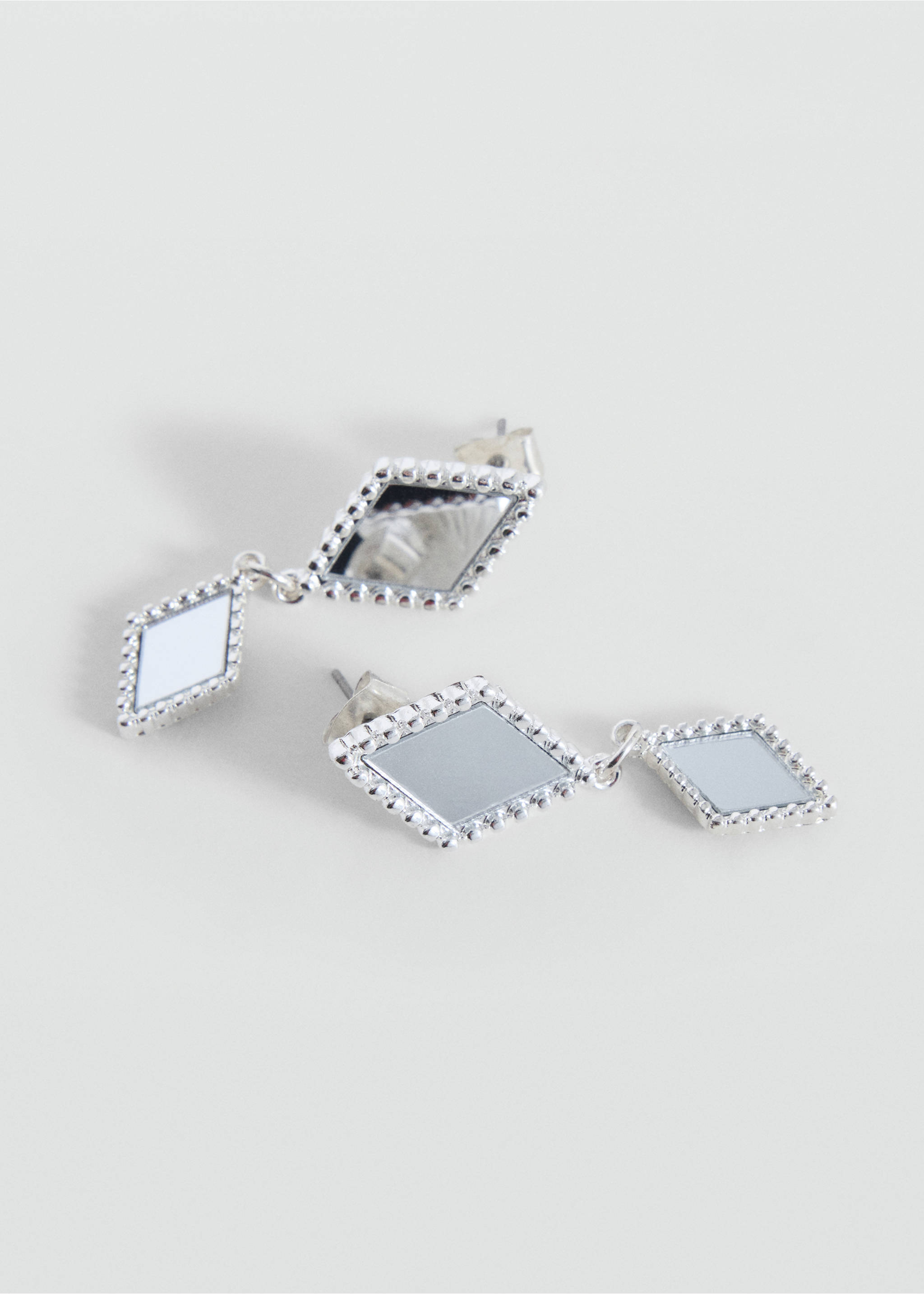 Pendientes colgantes cristal - Plano medio, Plata. Ref: 37011543-00.