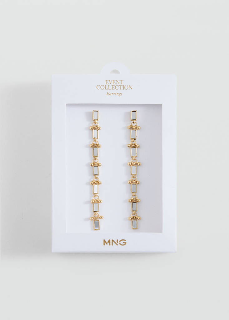 Long mirror earrings — Gold