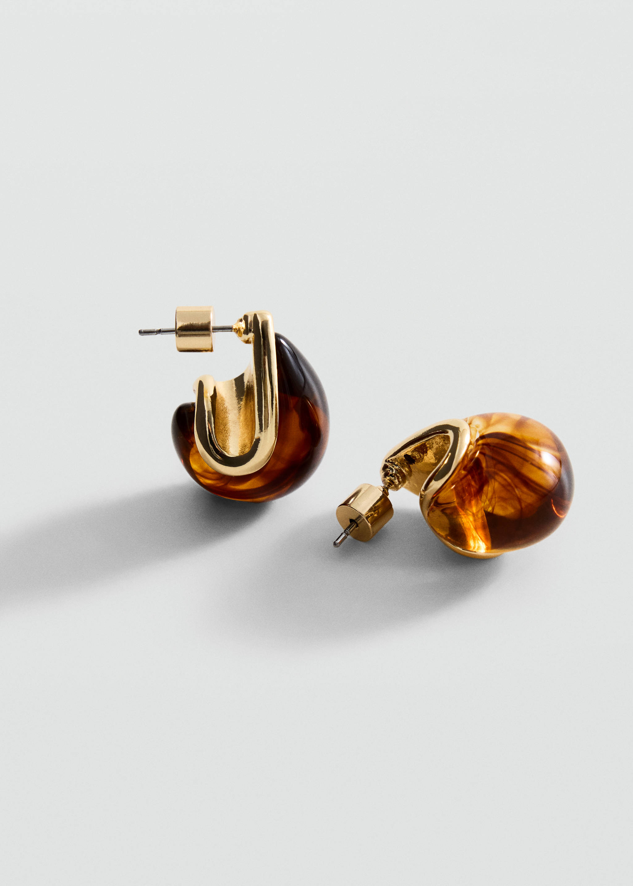 Resin drop earrings - Medium plane