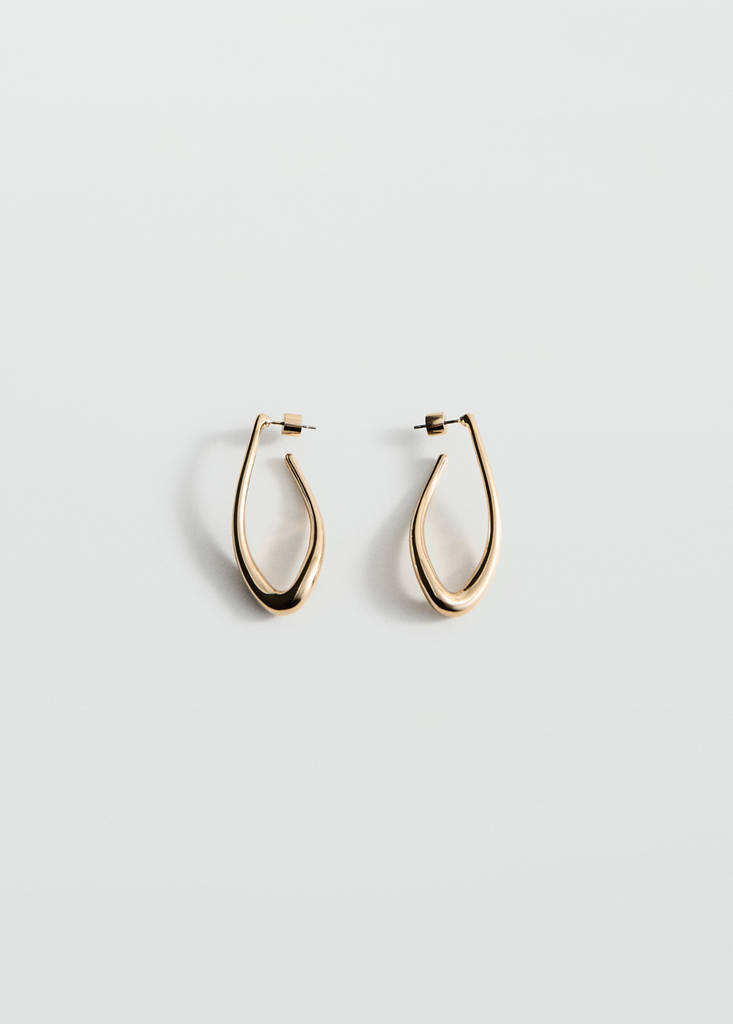 Twisted hoop earrings — Gold