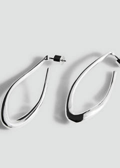 Twisted hoop earrings — Silver 3