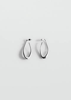 Twisted hoop earrings — Silver 2