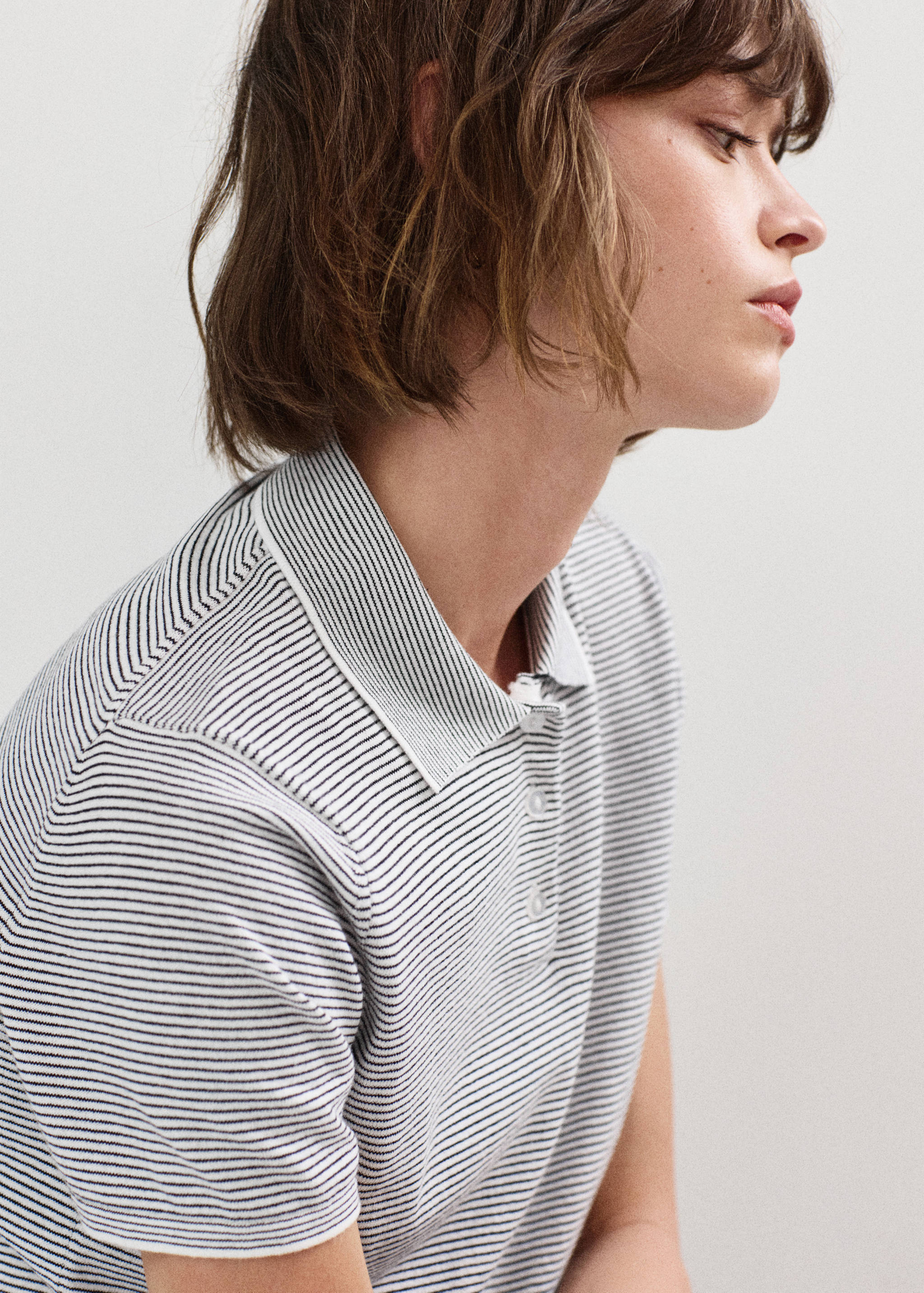 Knitted polo-neck sweater - Details of the article 1