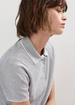 Knitted polo-neck sweater — Navy 4