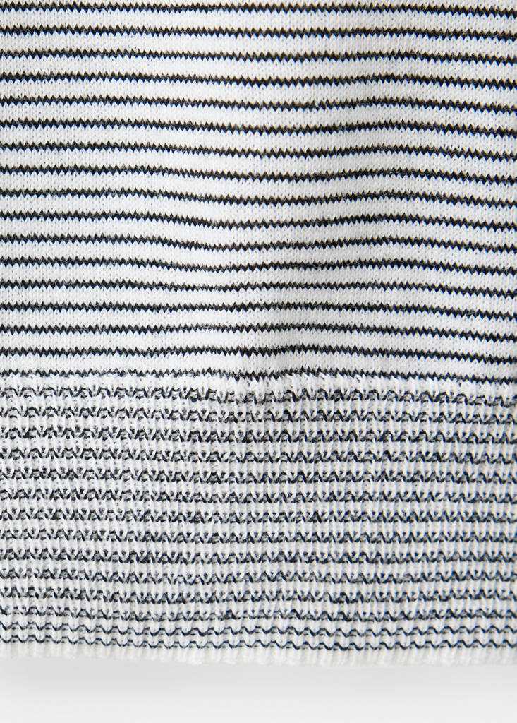 Knitted polo-neck sweater — Navy