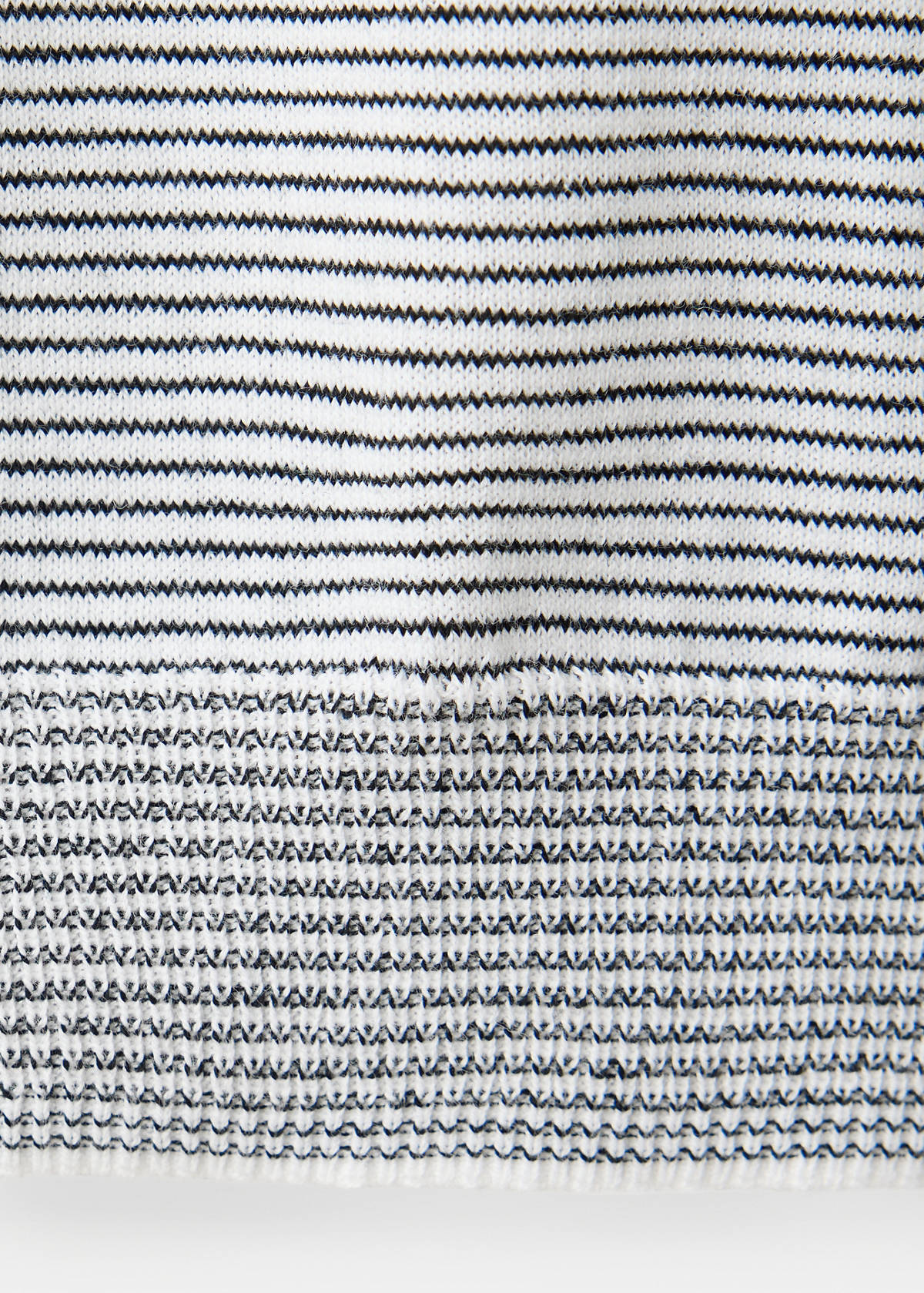 Knitted polo-neck sweater — Navy