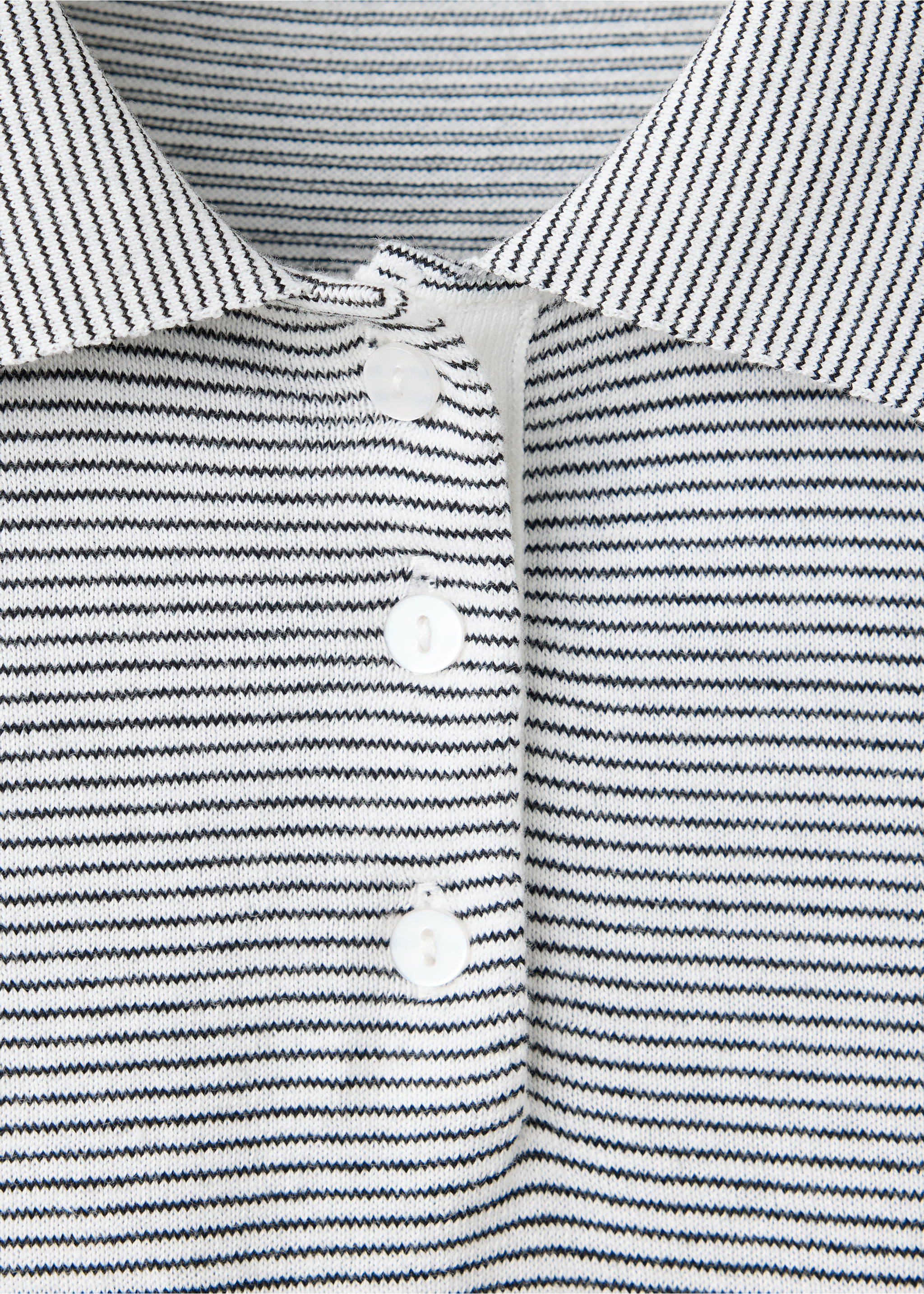 Knitted polo-neck sweater - Details of the article 0, Navy. Ref: 37012529-00.