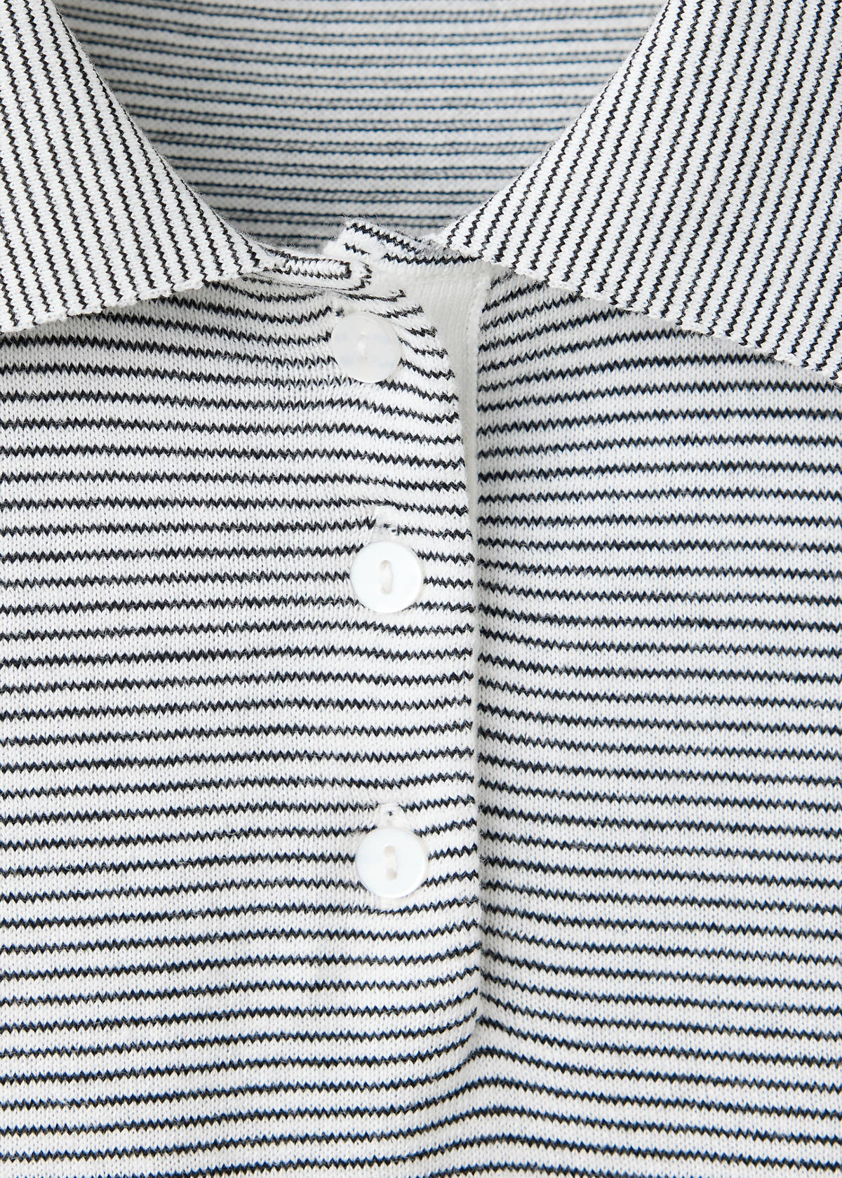 Knitted polo-neck sweater — Navy