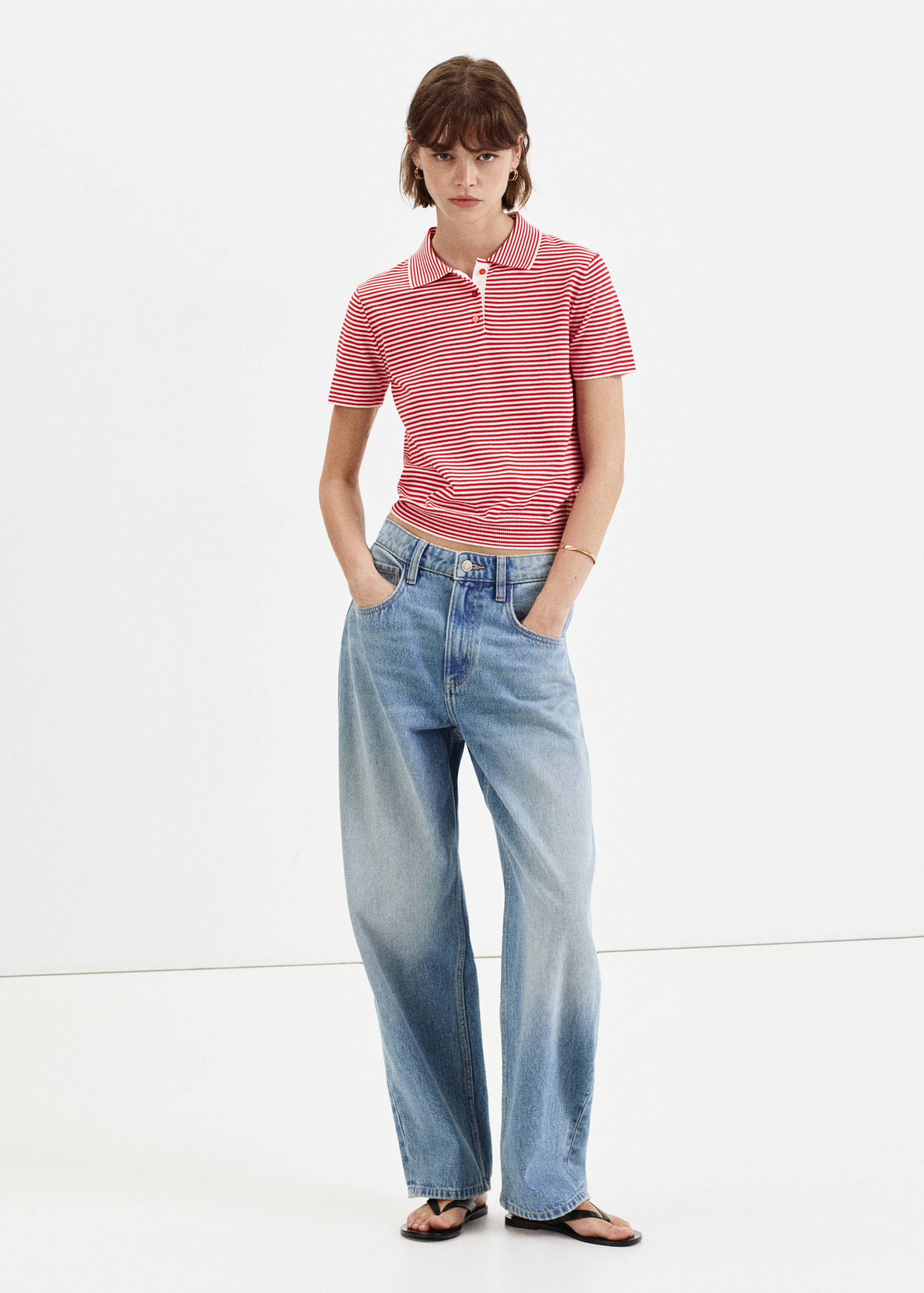 Knitted polo-neck sweater - General plane