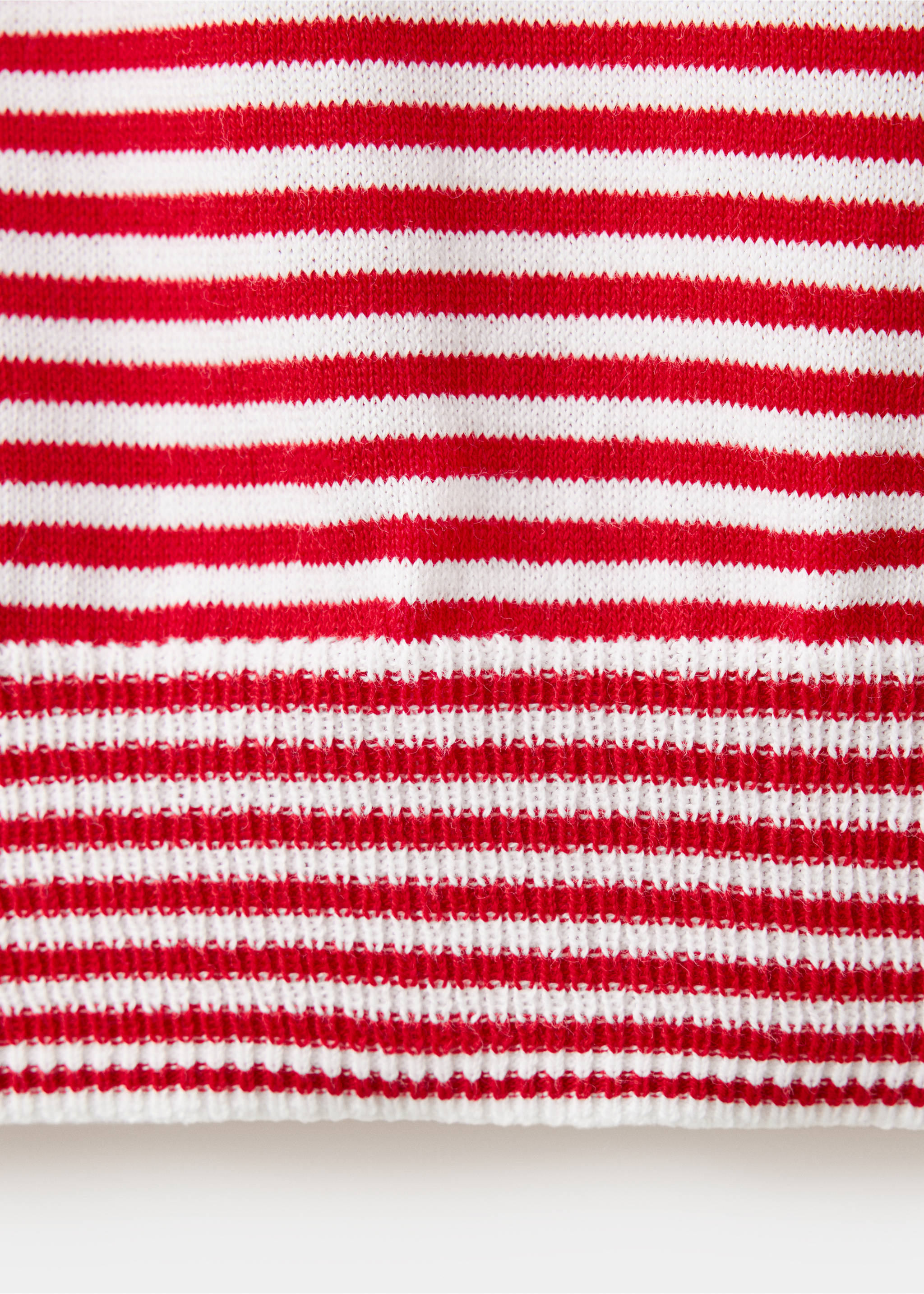 Knitted polo-neck sweater - Details of the article 0, Red. Ref: 37012529-00.