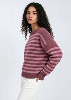 Lurex stripes sweater — Pink 1