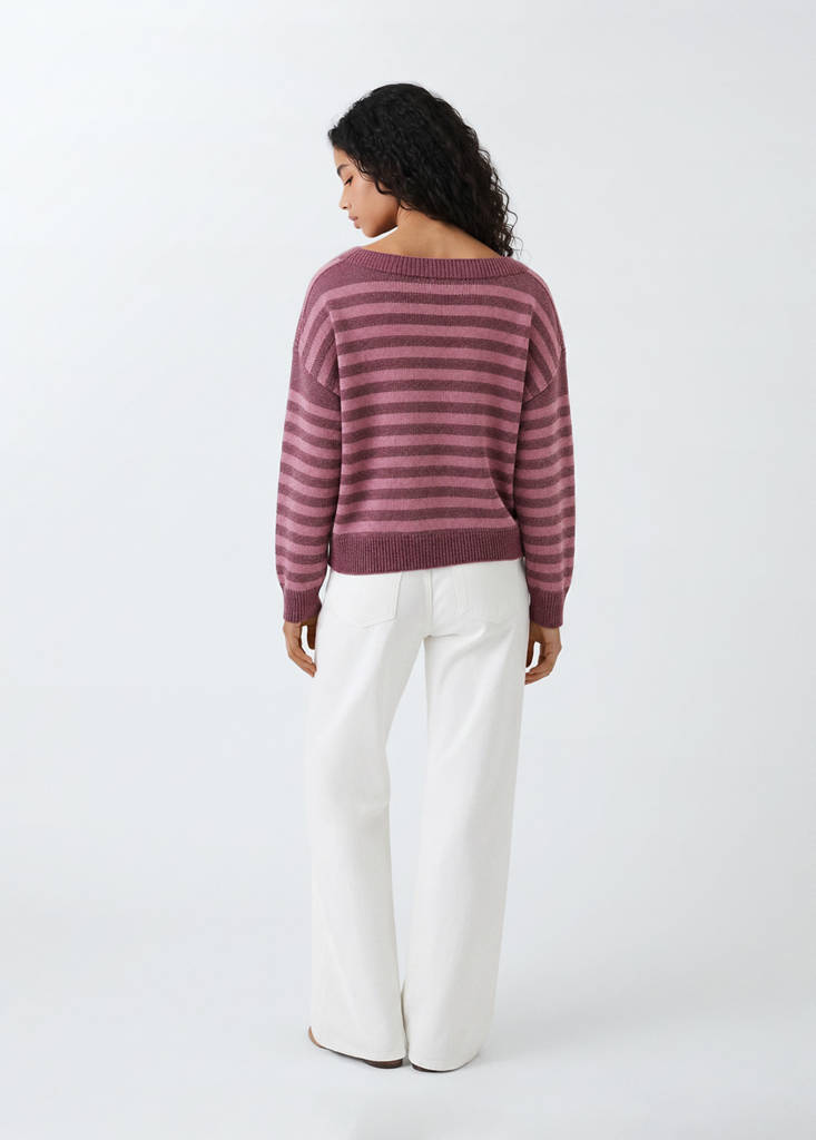 Lurex stripes sweater — Pink