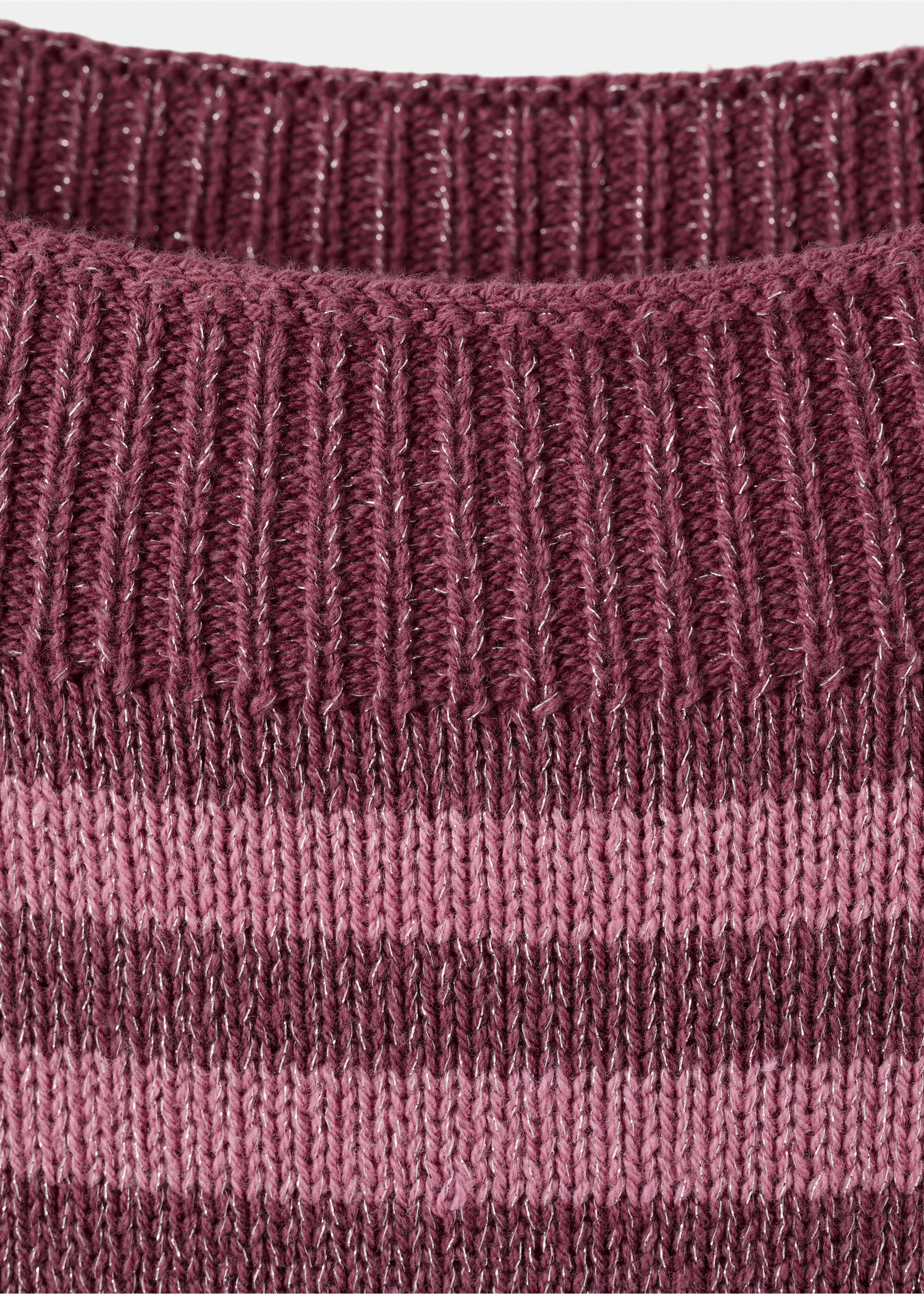 Lurex stripes sweater - Details of the article 8, Pink. Ref: 37012531-00.