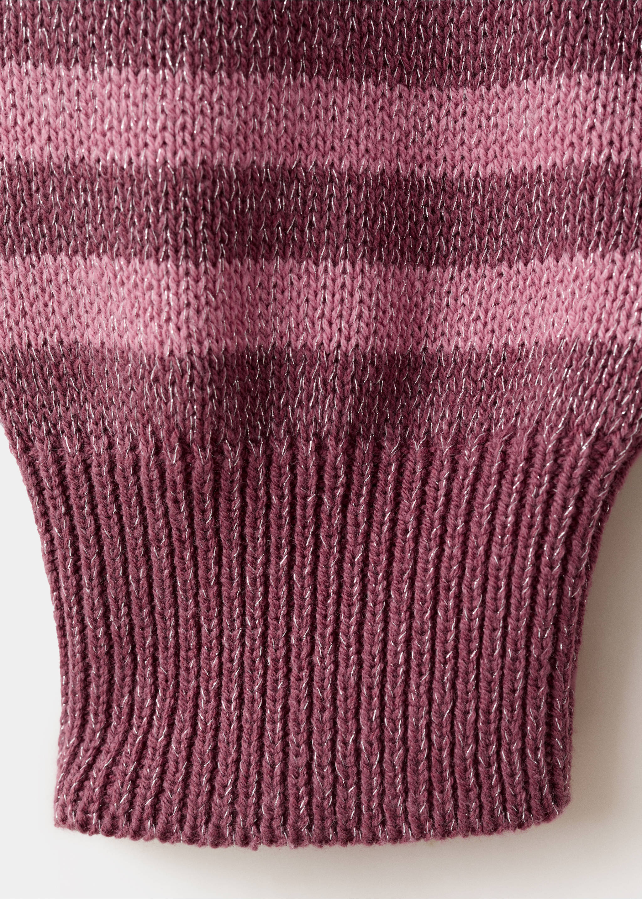 Lurex stripes sweater - Details of the article 0, Pink. Ref: 37012531-00.