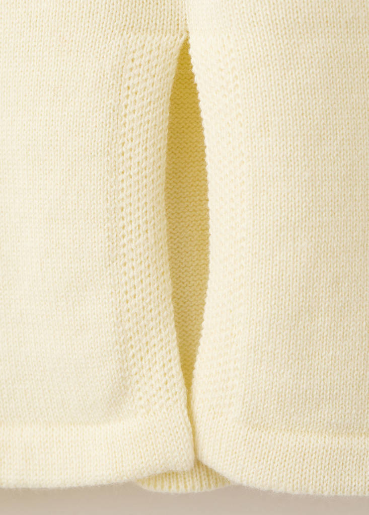 Ruched detail knitted jumper — Pastel Yellow