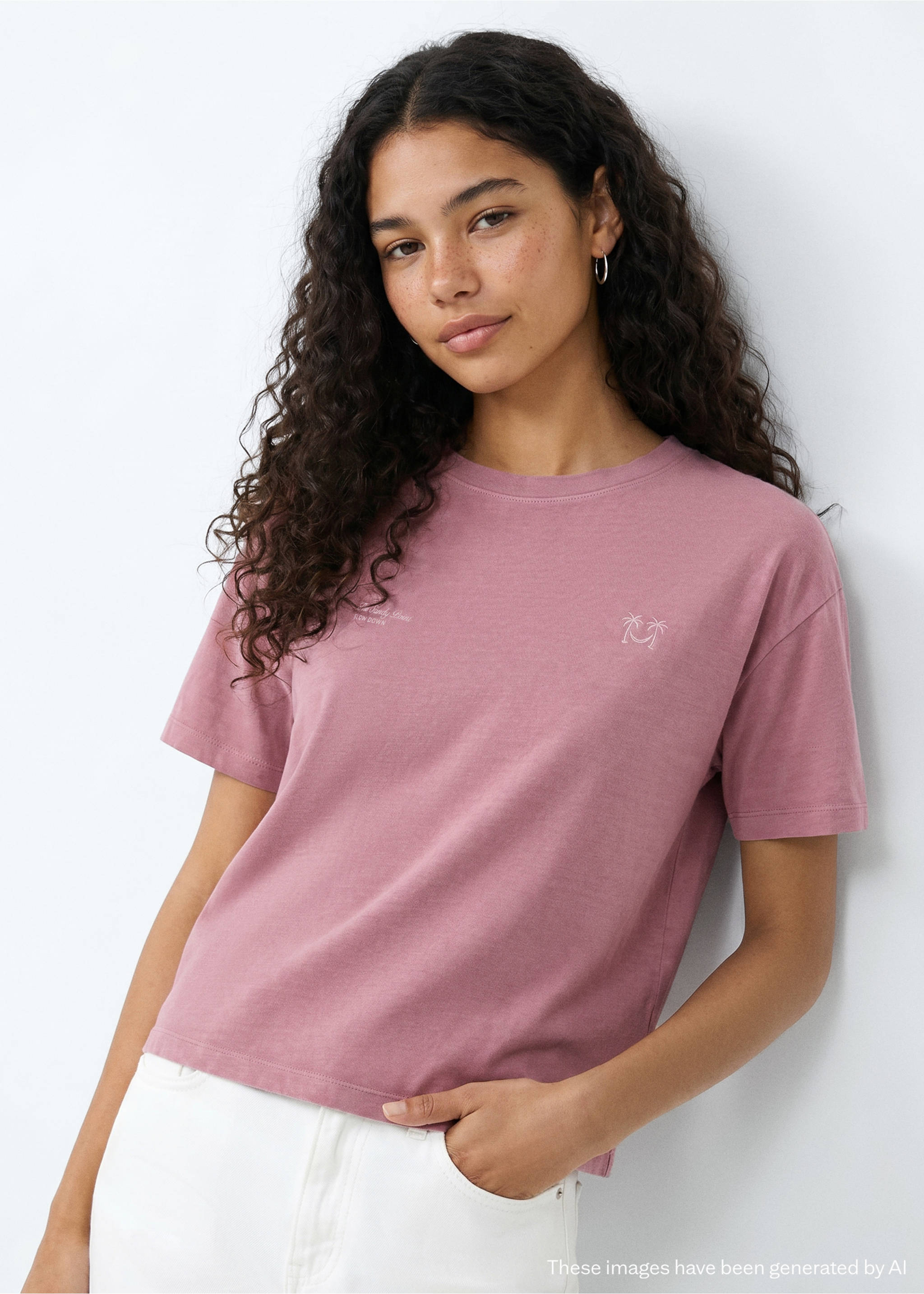 100% cotton t-shirt with drawing - Medium plane, Pink. Ref: 37012533-00.