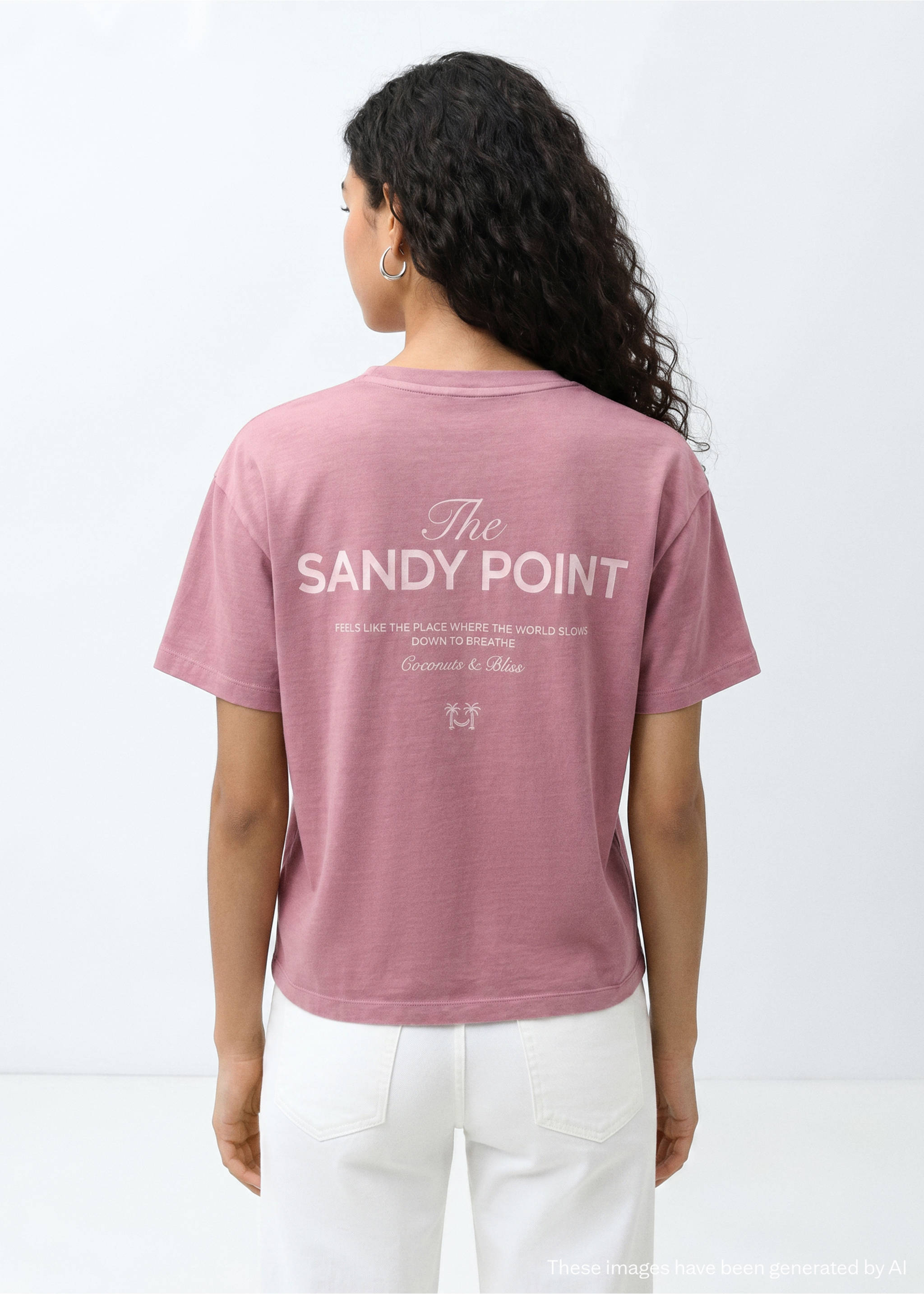 100% cotton t-shirt with drawing - Reverse of the article, Pink. Ref: 37012533-00.