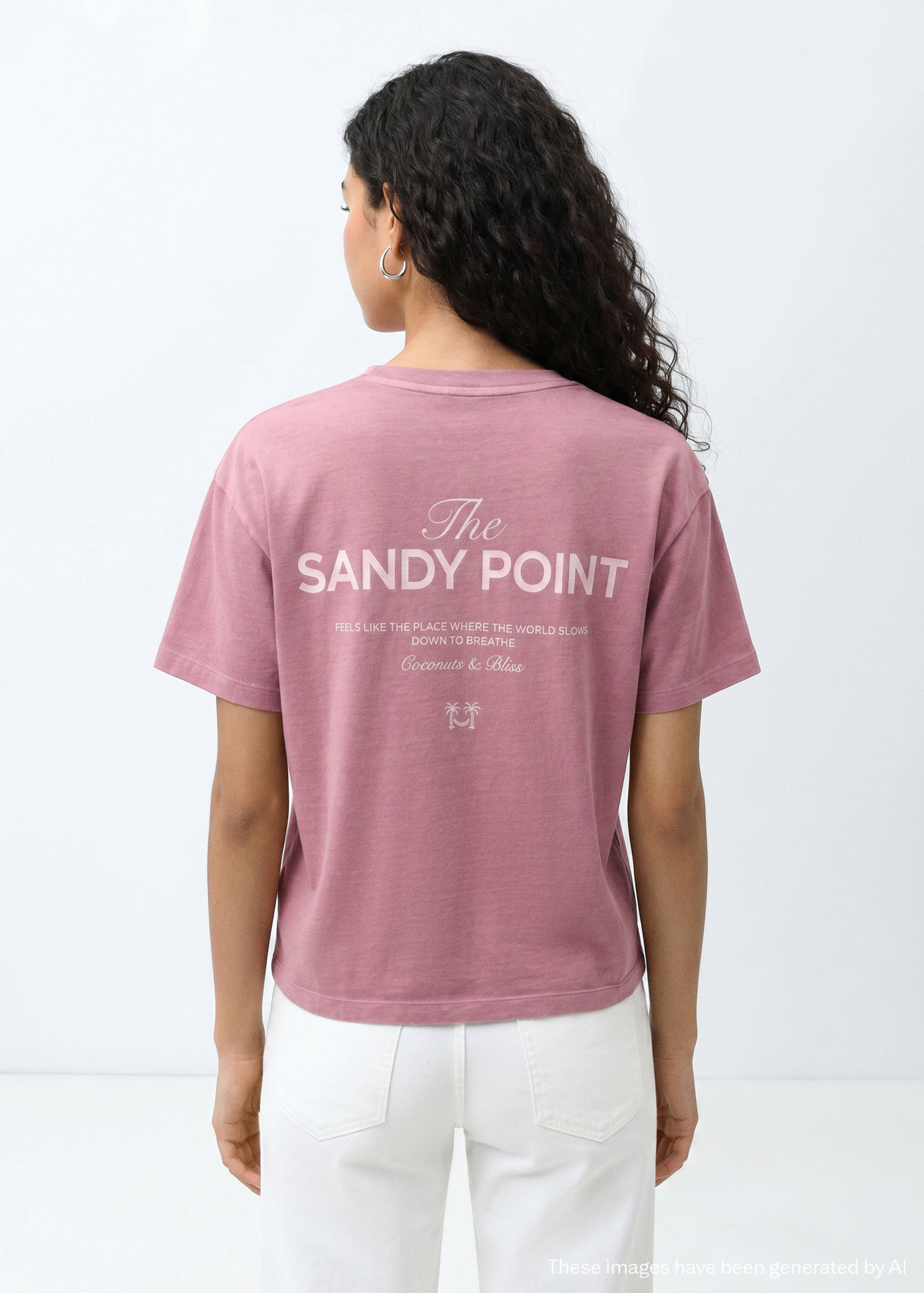 100% cotton t-shirt with drawing - Reverse of the article