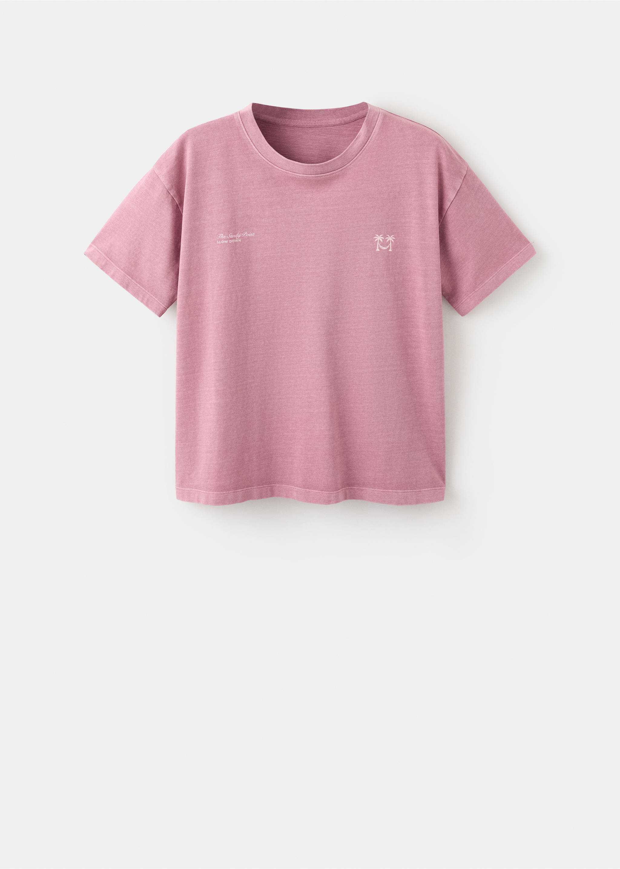 100% cotton t-shirt with drawing - Article without model, Pink. Ref: 37012533-00.