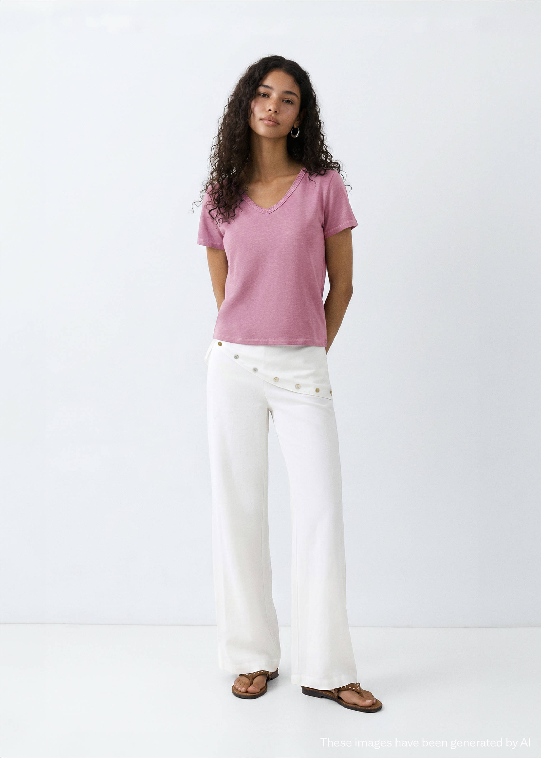 100% cotton t-shirt - General plane, Pastel Pink. Ref: 37012535-00.
