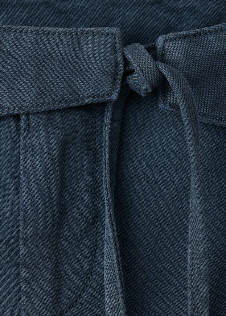 Low-rise tie jeans — Charcoal
