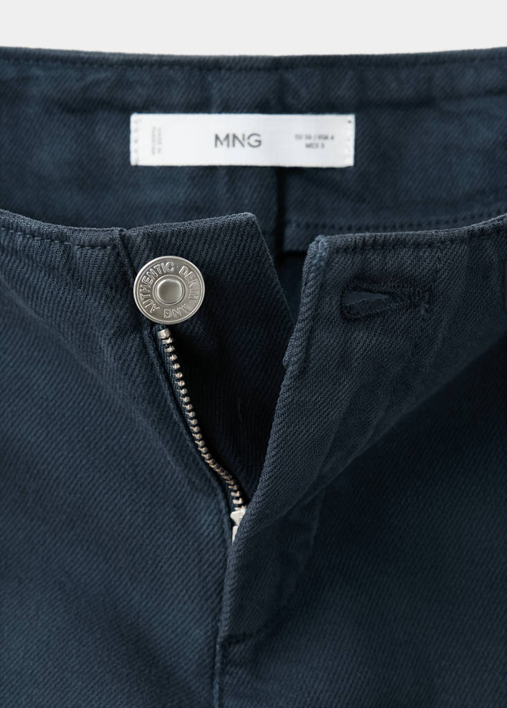 Low-rise tie jeans — Charcoal