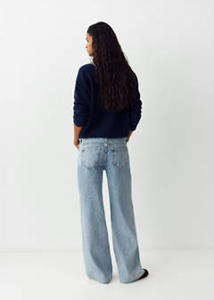 Straight-leg jeans with stitching detail — Medium Blue 6