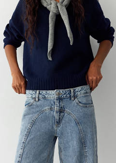 Straight-leg jeans with stitching detail — Medium Blue 5