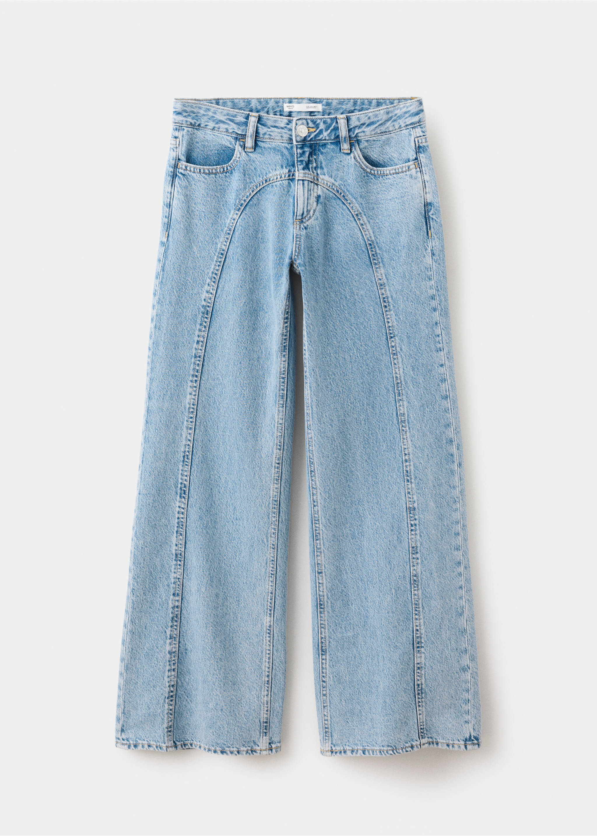Low-waist wide-leg jeans - Article without model, Medium Blue. Ref: 37012537-00.