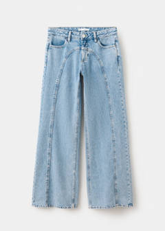 Straight-leg jeans with stitching detail — Medium Blue 7