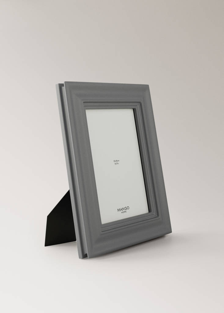 Medium wooden photo frame — Blue