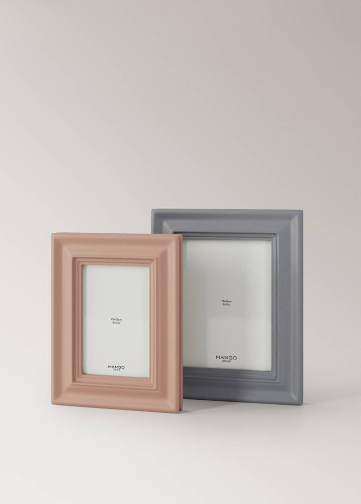 Medium wooden photo frame — Blue