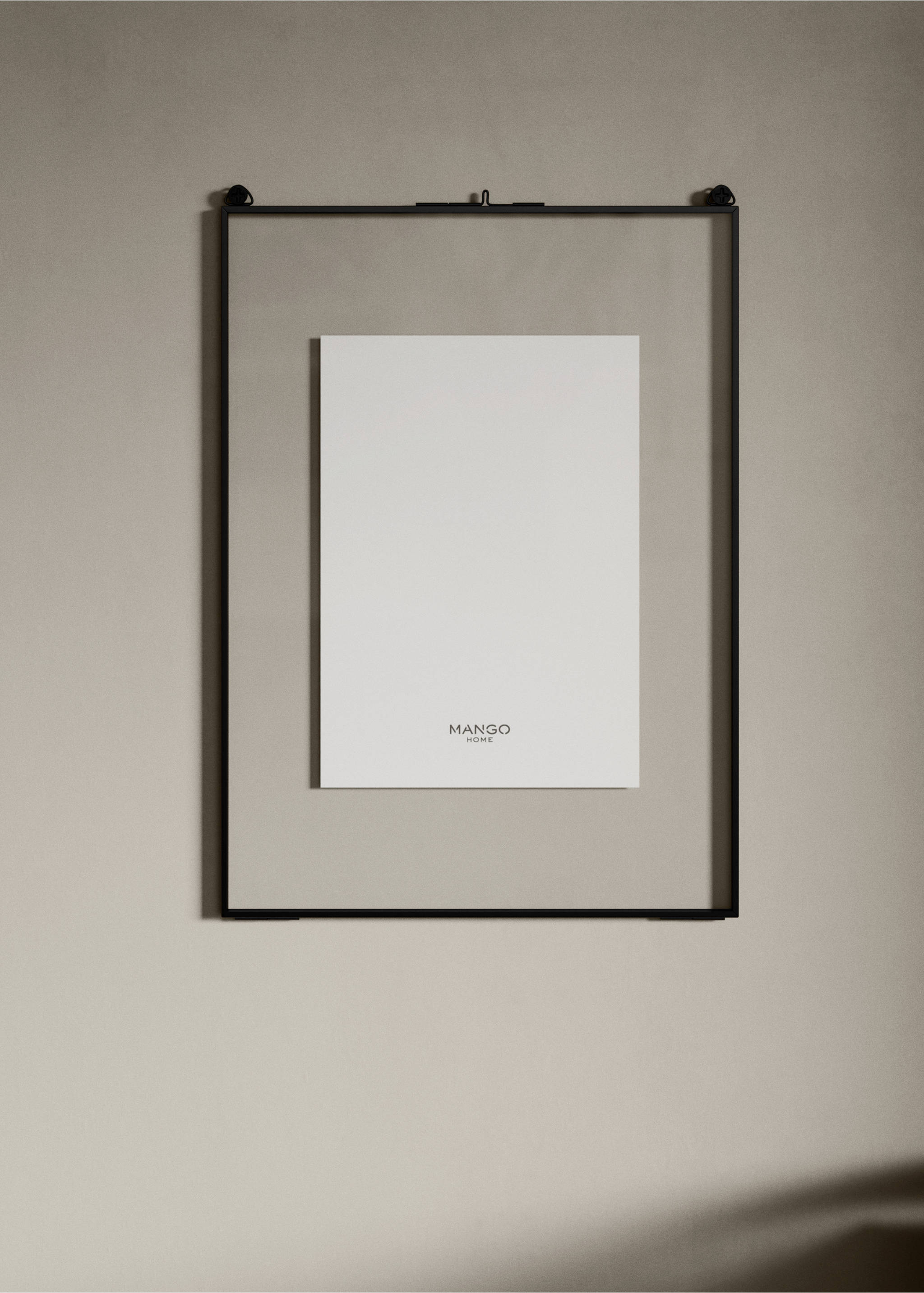 Extra large metallic-edged frame - General plane, Black. Ref: 37012542-00.