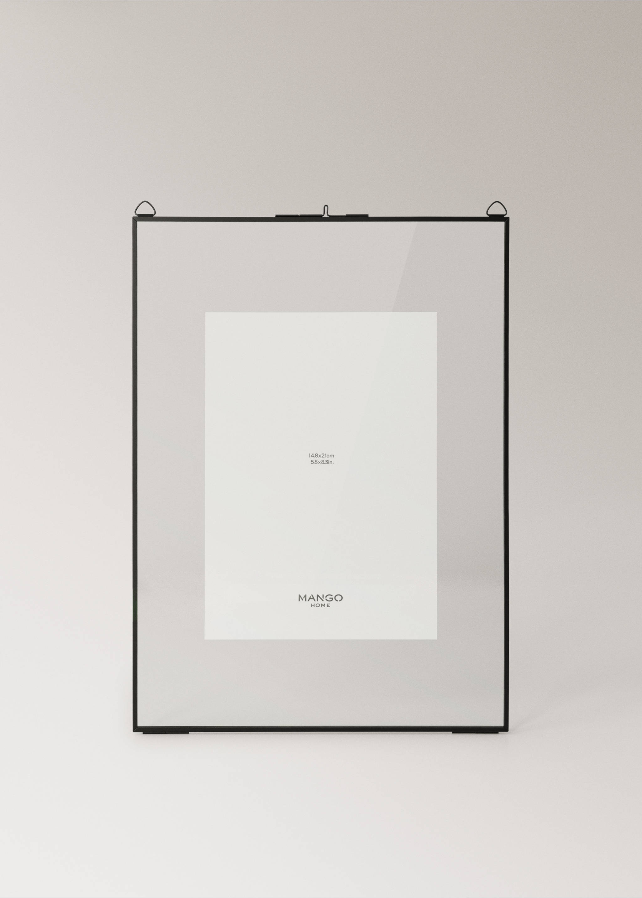 Extra large metallic-edged frame - Article without model, Black. Ref: 37012542-00.