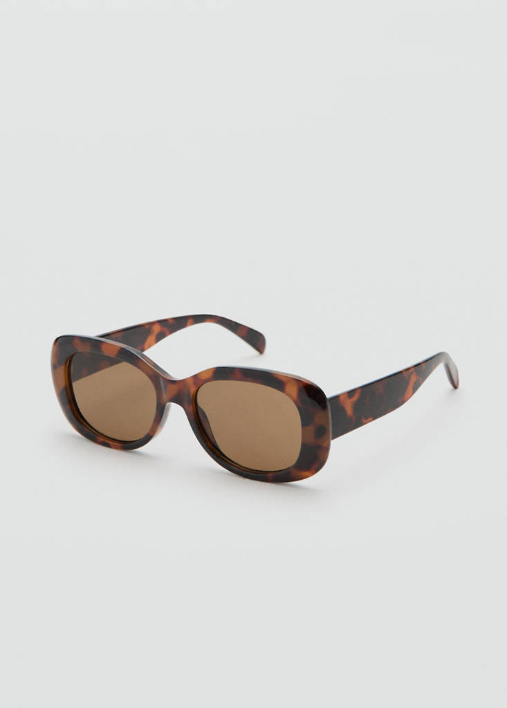 Rectangular-frame sunglasses — Chocolate
