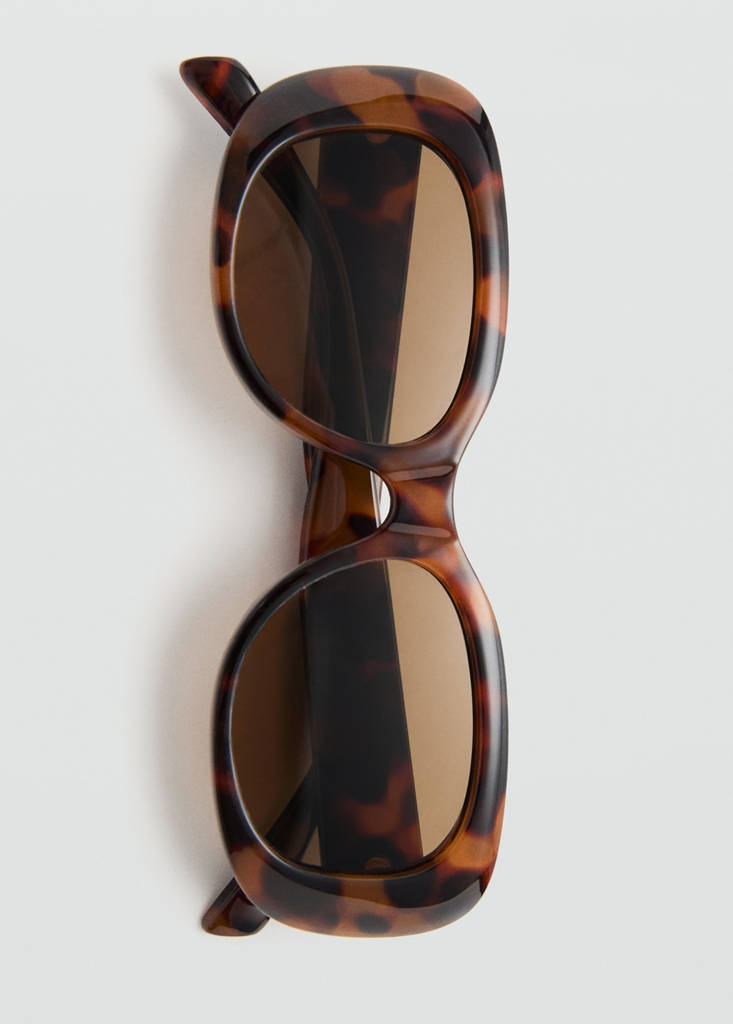 Rectangular-frame sunglasses — Chocolate