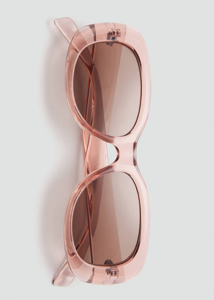 Rectangular-frame sunglasses — Pastel Pink
