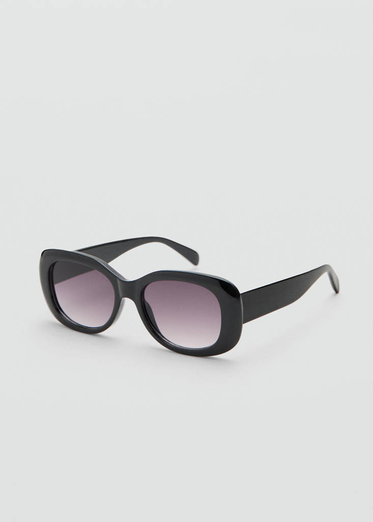 Rectangular-frame sunglasses — Black