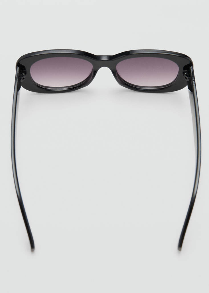 Rectangular-frame sunglasses — Black
