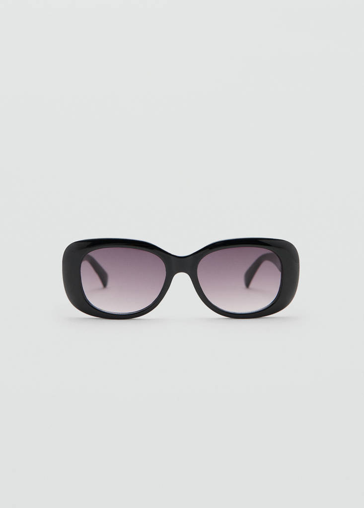 Rectangular-frame sunglasses — Black