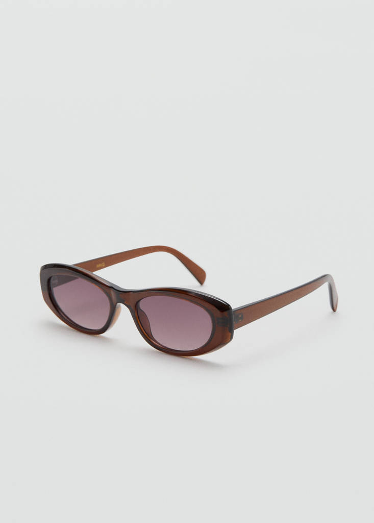 Semi-transparent frame sunglasses — Brown
