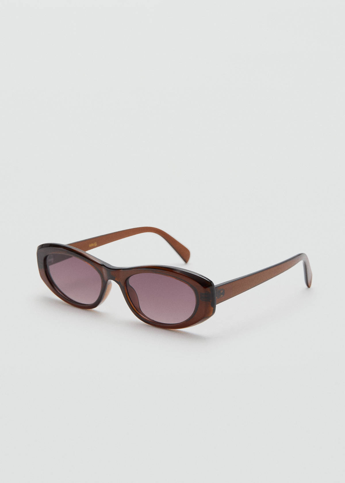 Semi-transparent frame sunglasses — Brown